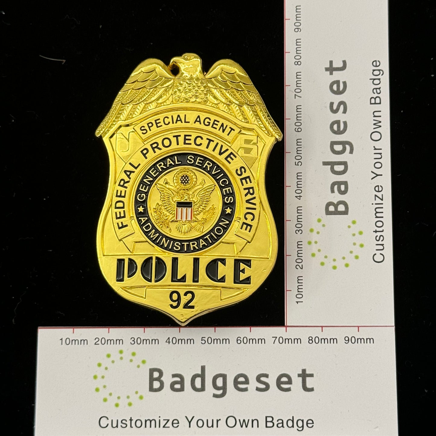 Special Agent Federal Protective Service Police BADGE Replica Movie Props With 92