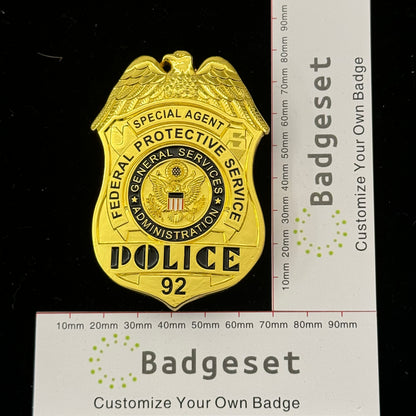 Special Agent Federal Protective Service Police BADGE Replica Movie Props With 92