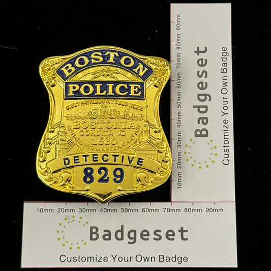 Boston Police Detective Badge With Number 829