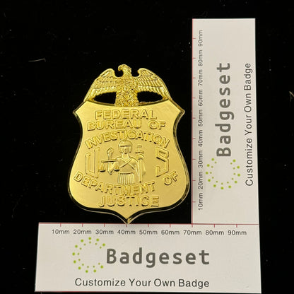Department Of Justice FBI Badge Replica Movie Props