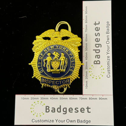 NYPD New York Police Inspector Badge Replica Cosplay Movie Props
