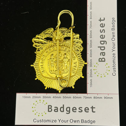 NYPD New York Police Inspector Badge Replica Cosplay Movie Props