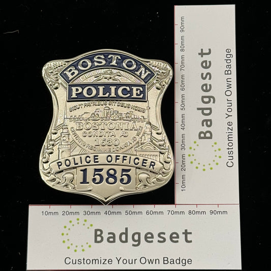 Boston Police Officer Movie Props Badge Badge With Number 1585