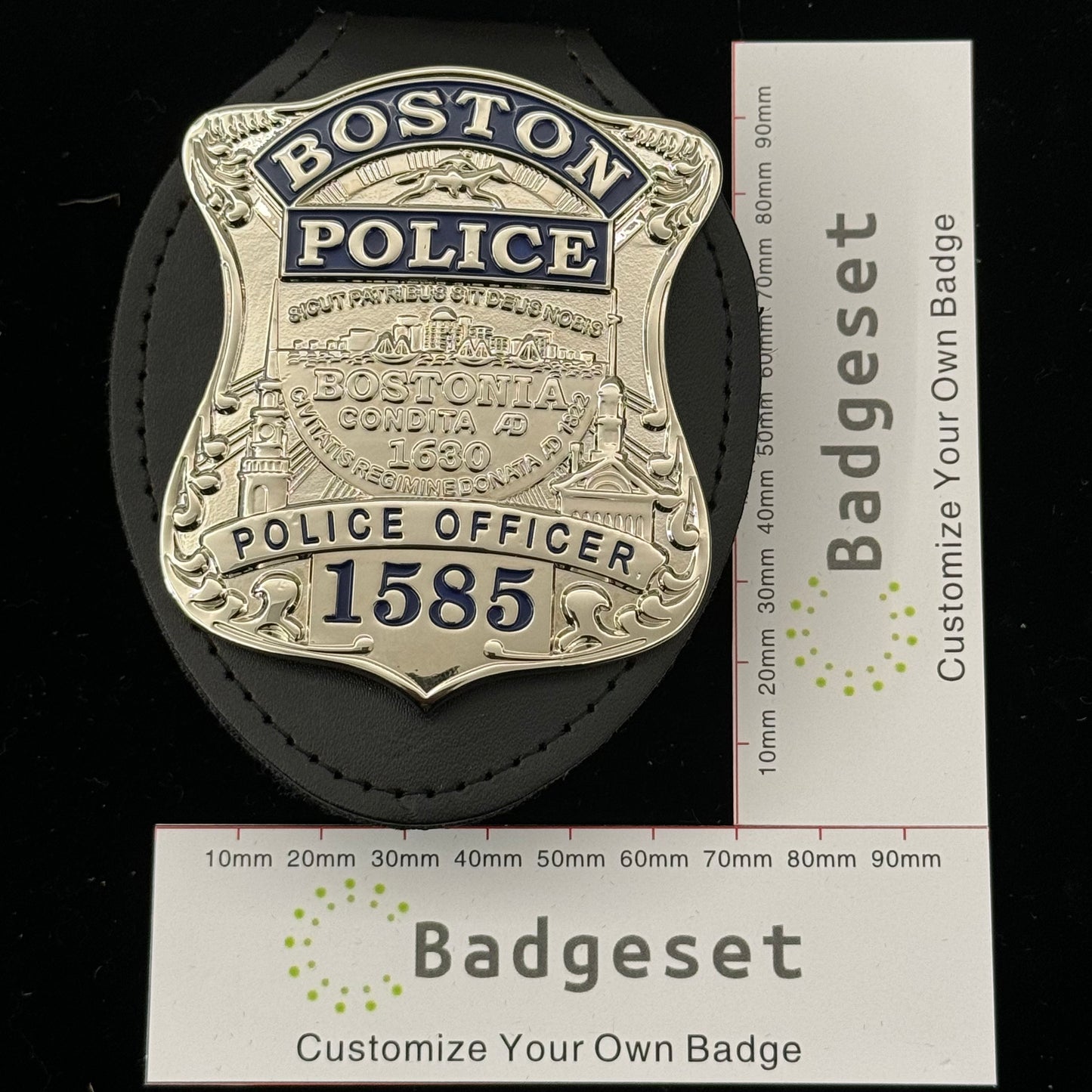 ボストン警察官 映画小道具バッジ 番号1585