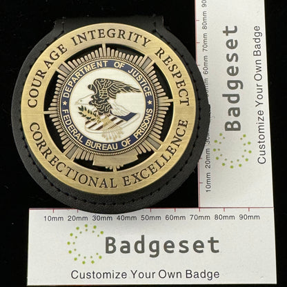 司法省連邦刑務局バッジ カスタマイズ可能な番号