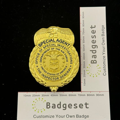 US AFOSI/OSI Air Force Office of Special Investigations Special Agent Badge Replica Movie Props Customizable number