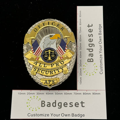 OFFICER ALL PRO SECURITY BADGE Movie prop badges