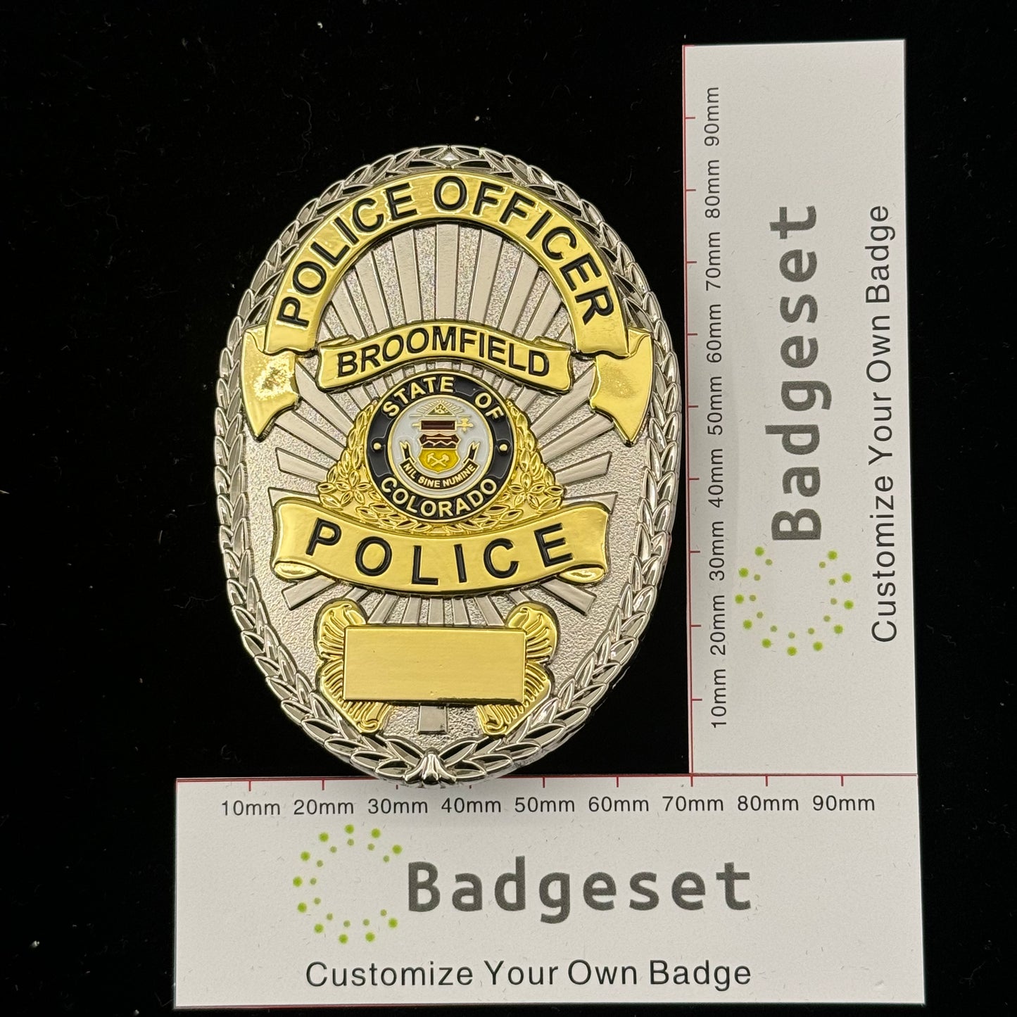 ブルームフィールド警察バッジ カスタマイズ可能な番号 カスタマイズ可能なバッジ
