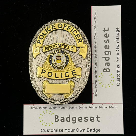 Broomfield Police  Badge Customizable Number Customizable Badge