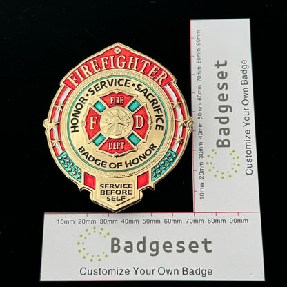 FIREFIGHTER HONOR SERVICE SACRIFICE BADGE Replica Movie Props