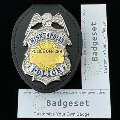 US MPD Minneapolis Police Officer Badge Replica Movie Props Customize