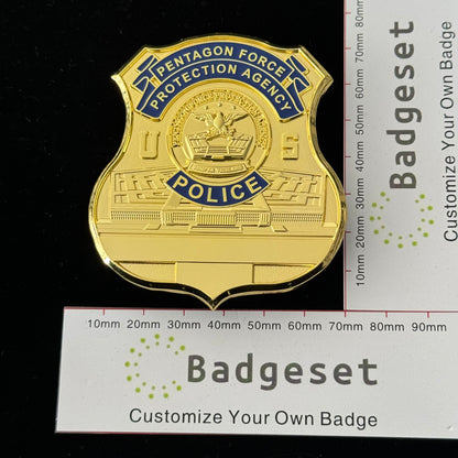 Insignia de policía de la Agencia de Protección de la Fuerza del Pentágono de EE. UU., réplica de utilería de película, personalizable