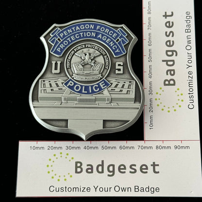 Insignia de policía de la Agencia de Protección de la Fuerza del Pentágono de EE. UU., réplica de utilería de película, personalizable