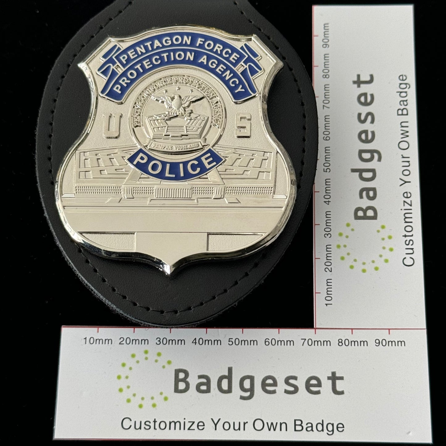 Insignia de policía de la Agencia de Protección de la Fuerza del Pentágono de EE. UU., réplica de utilería de película, personalizable