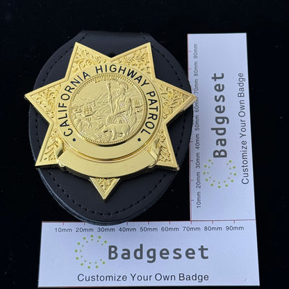 US CHP California Highway Patrol Badge Replica Movie Props Customizable Number & Name
