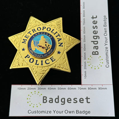 Las Vegas Metropolitan Police Badge  LVMPD Replica Movie Props
