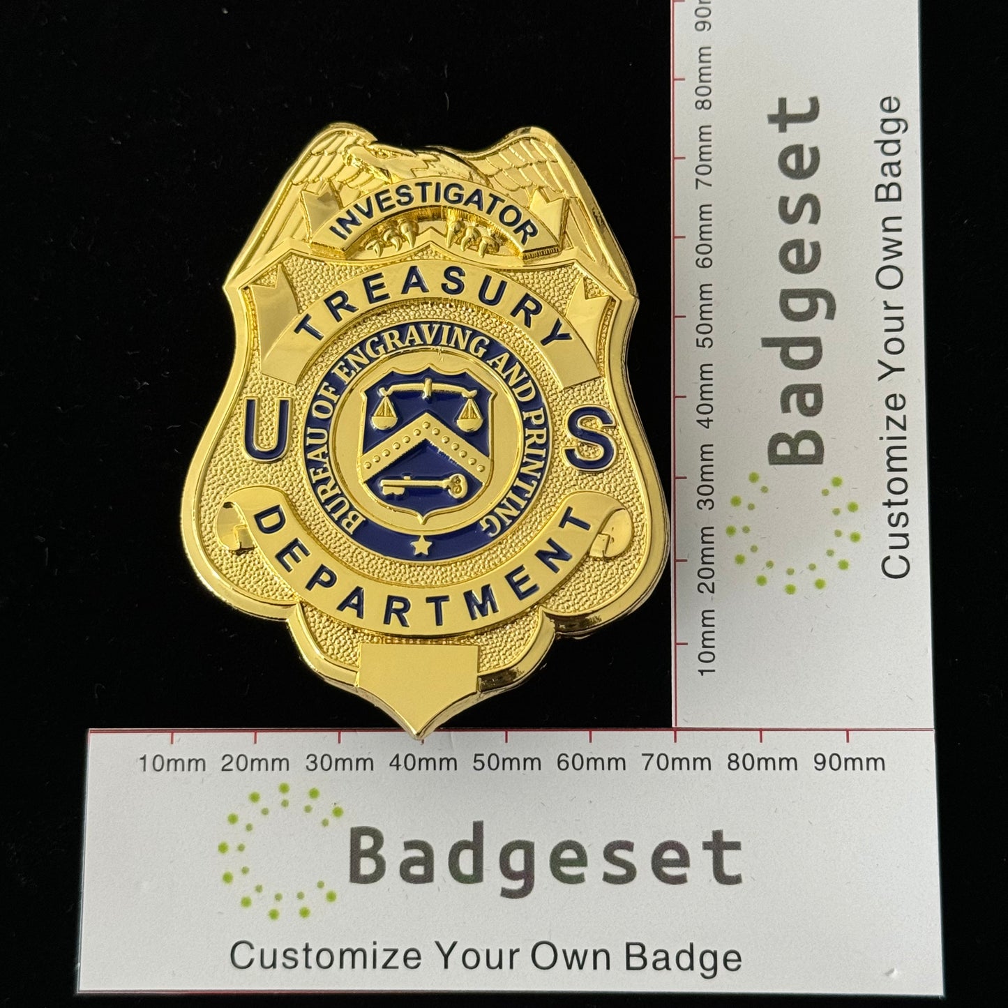 US Investigator Treasury Department  Badge Customizable Number