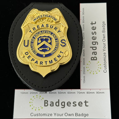 US Investigator Treasury Department  Badge Customizable Number