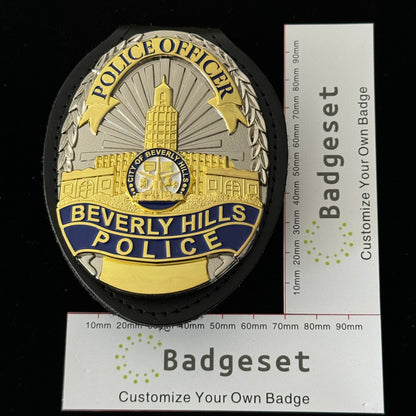US Beverly Hills Detective Police Badge Replica Movie Props Customizable number