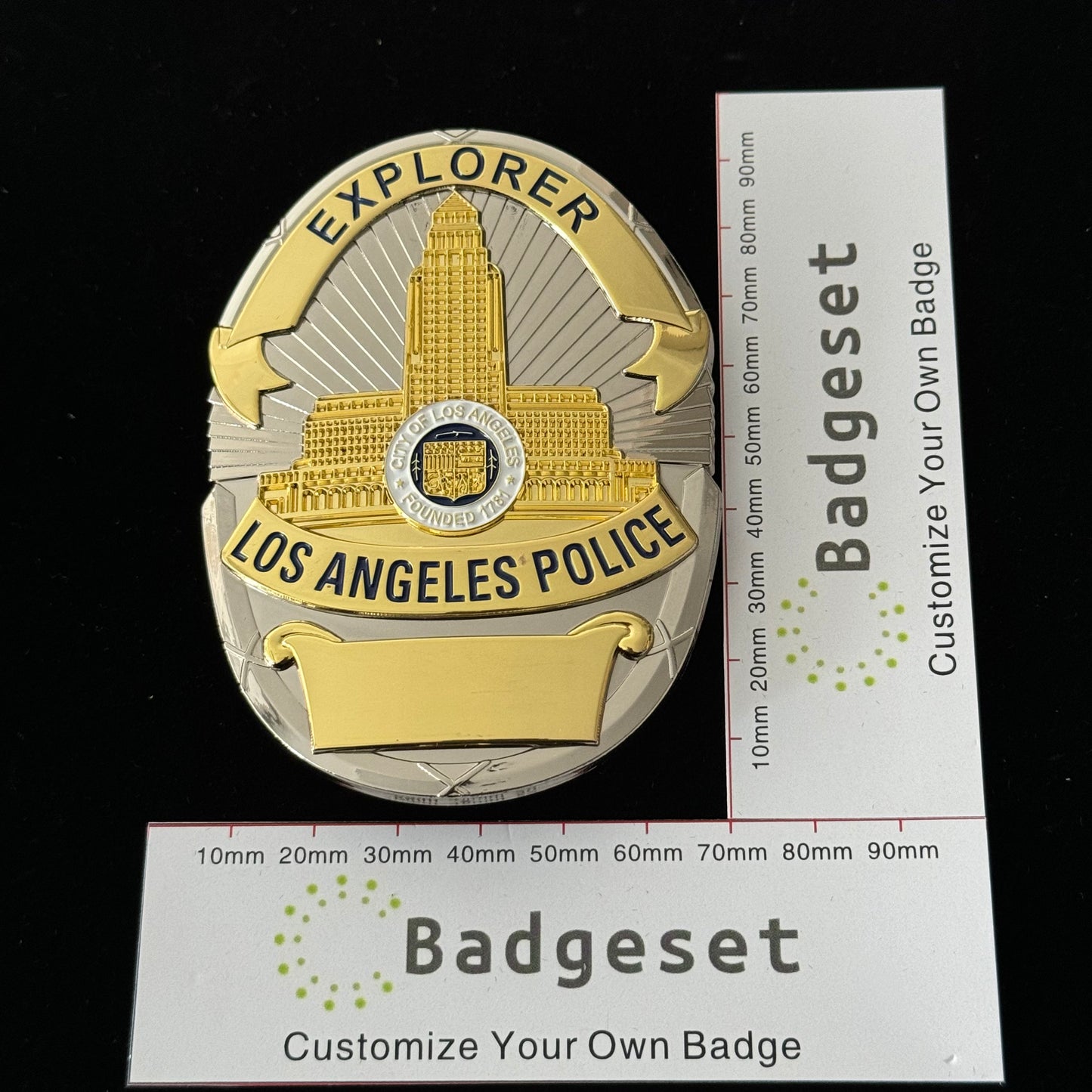 LAPD Los Angeles Explorer Police Office Badge Customizable Number