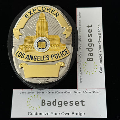 LAPD Los Angeles Explorer Police Office Badge Customizable Number
