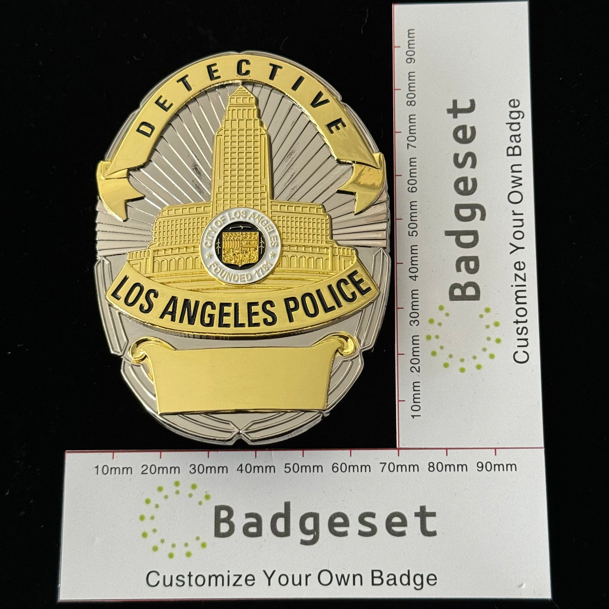 LAPD Los Angeles Detective Police Office Badge Customizable Number lapd-los-angeles-detective-police-office-badge-customizable-number