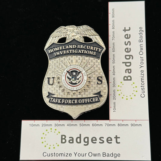 US HSI TFO Task Force Officer Homeland Security Investigations Badge Replica Movie Prop