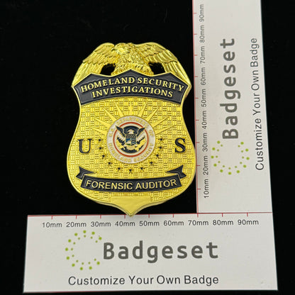 US Homeland Security Investigations Forensic Auditor HSI Replica Movie Props Badge