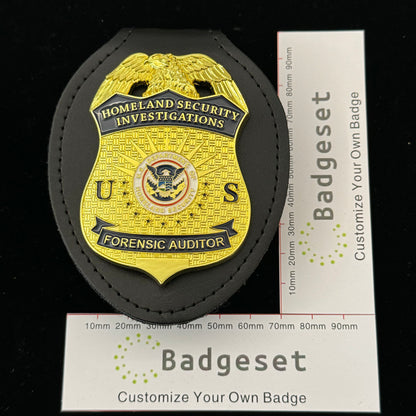 US Homeland Security Investigations Forensic Auditor HSI Replica Movie Props Badge