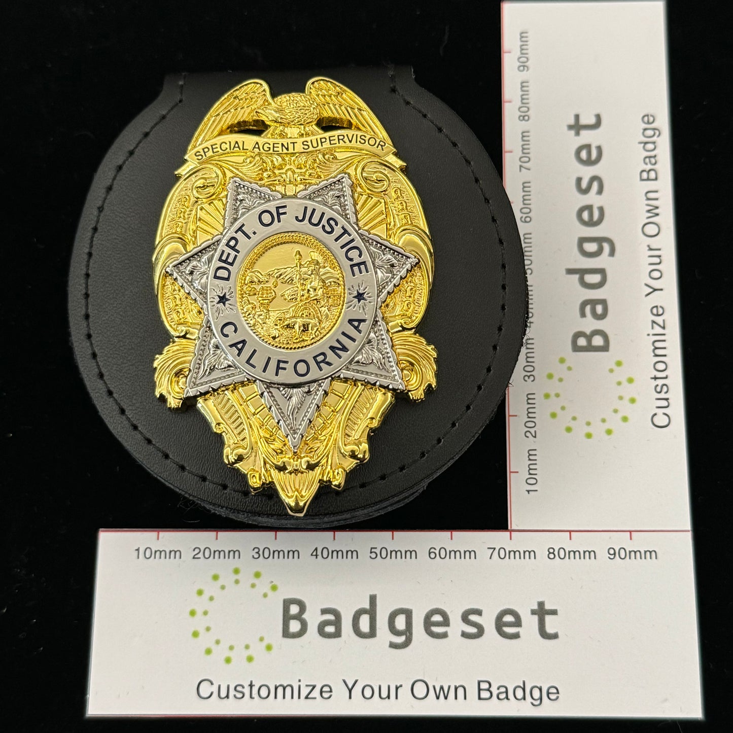 U.S.California Dept.Of Justice Special Agent Supervisor Replica Movie Props Badge