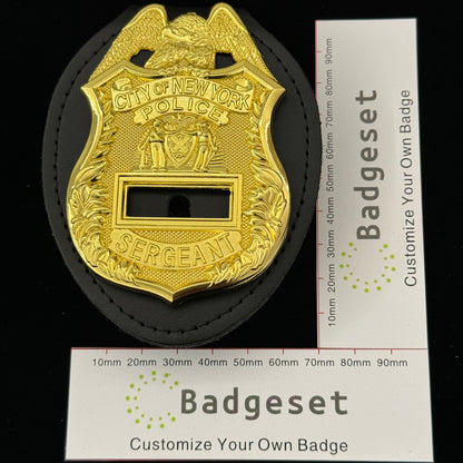 City Of New York Police Sergeant BADGE Replica Movie Props Number Customize