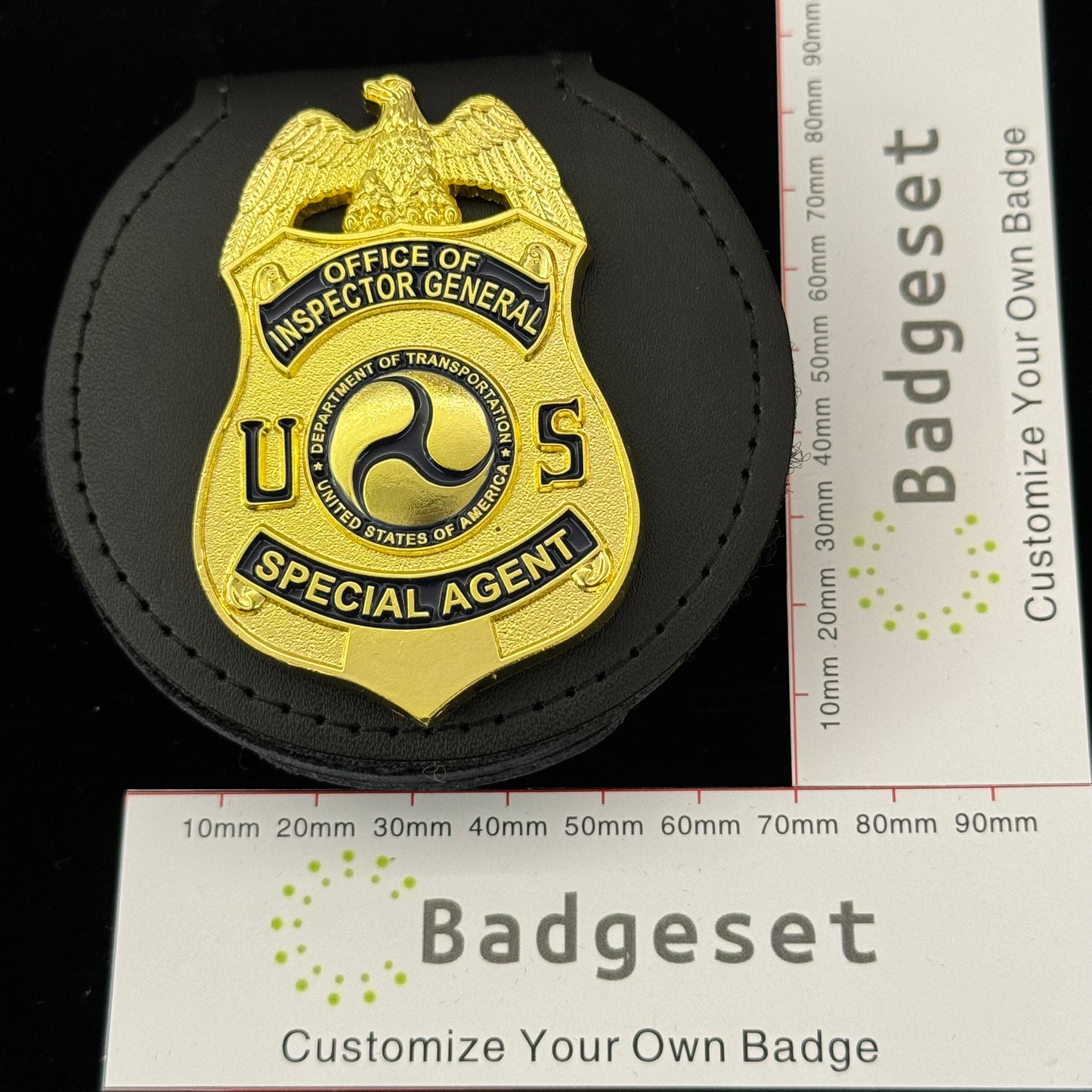 Insignia de agente especial de la película "Oficial del Inspector General de EE. UU.", réplica personalizable.