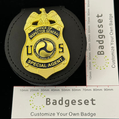 Insignia de agente especial de la película "Oficial del Inspector General de EE. UU.", réplica personalizable.