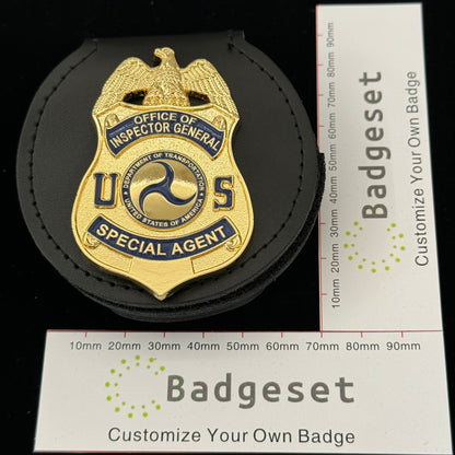 Insignia de agente especial de la película "Oficial del Inspector General de EE. UU.", réplica personalizable.