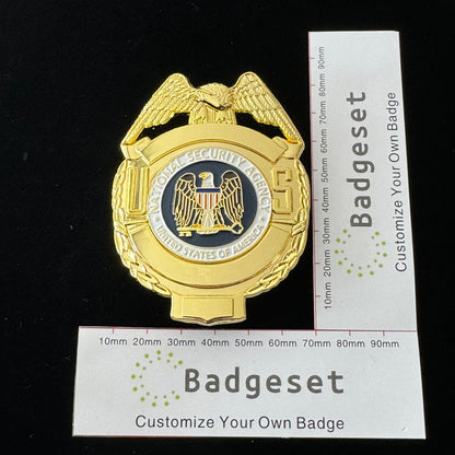 U.S. NSA Customizable Number & Name Badge Replica Movie Props