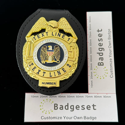 U.S. NSA Customizable Number & Name Badge Replica Movie Props