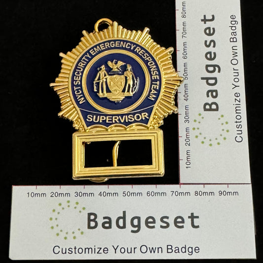 NYCT SUPERVISOR Badge Replica Movie Props Customizable Number