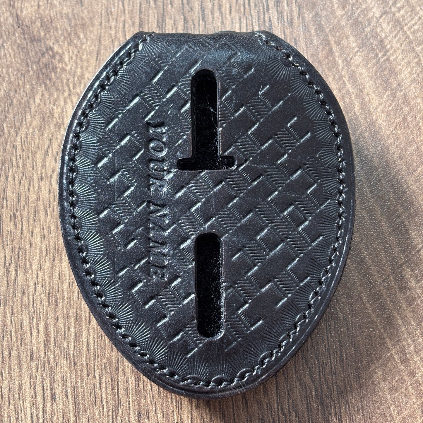 Portaplaca de policía negro-BH01