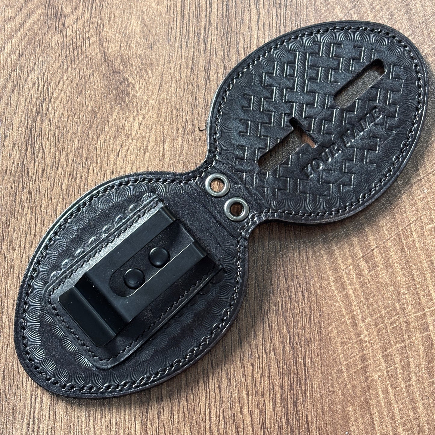 Portaplaca de policía negro-BH01