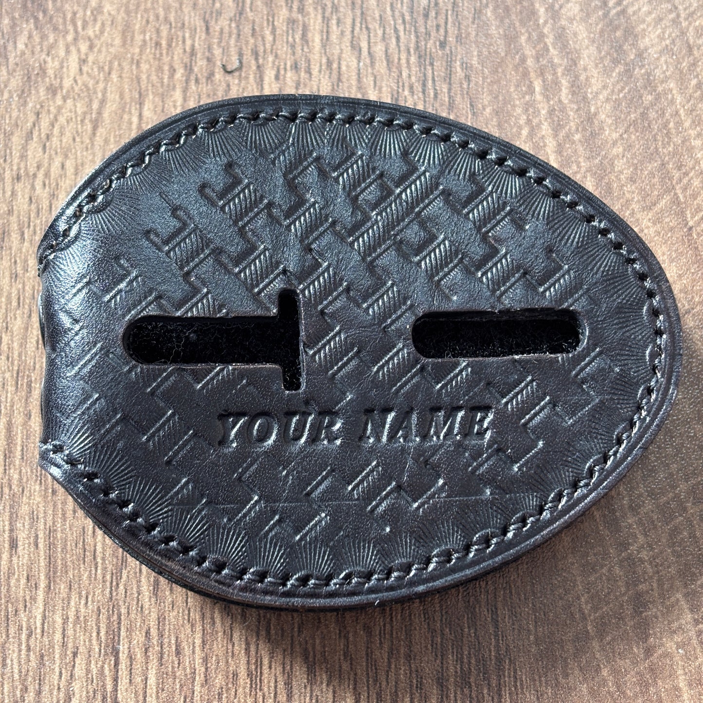 Portaplaca de policía negro-BH01