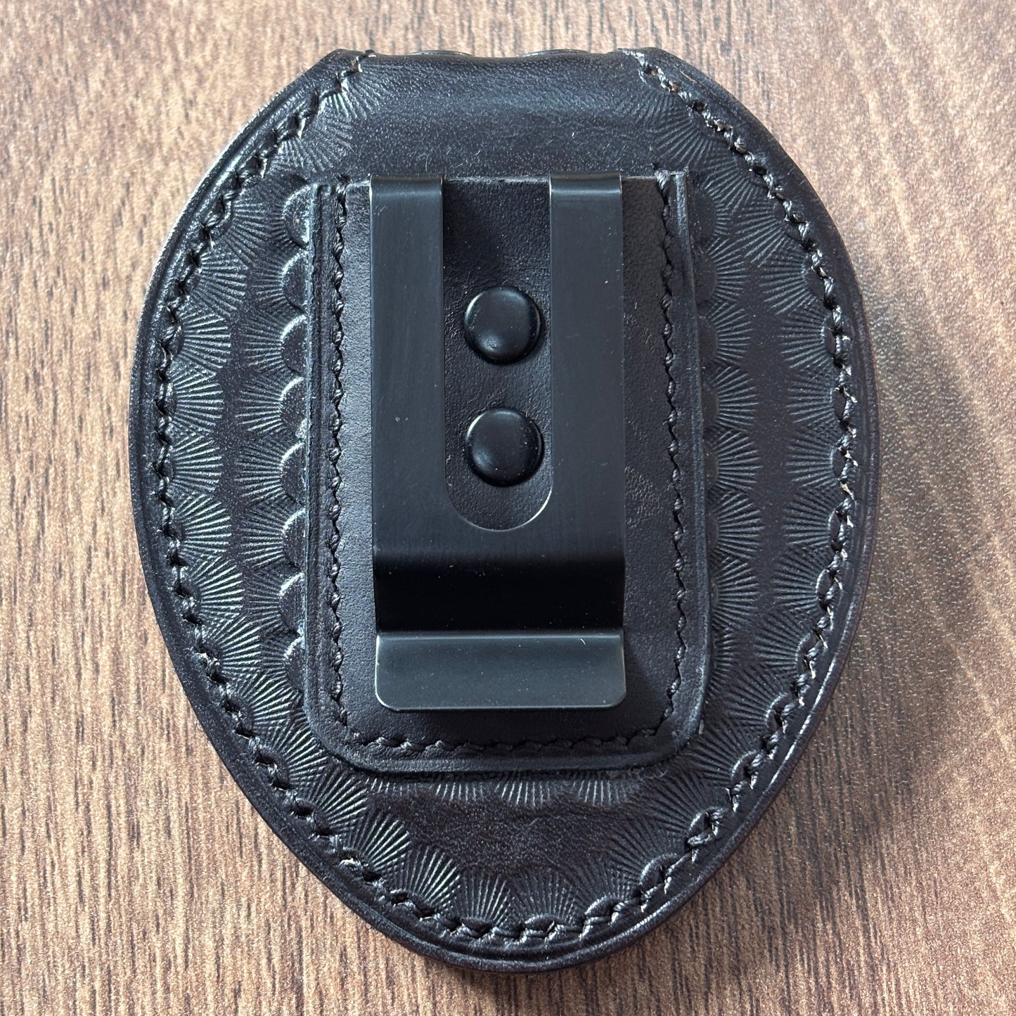 Portaplaca de policía negro-BH01