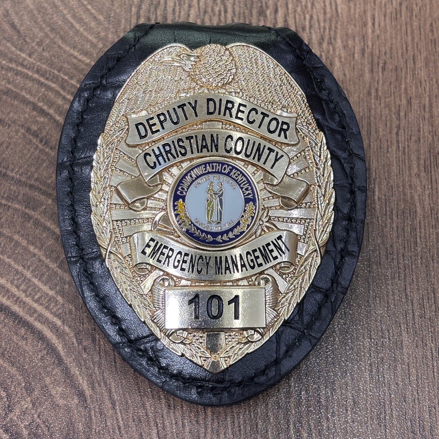 Portaplacas de policía negro-BH13