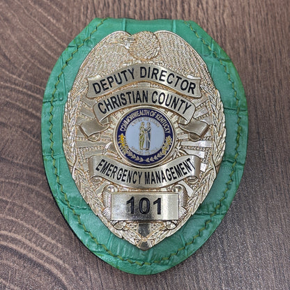 Portaplacas de policía negro-BH12
