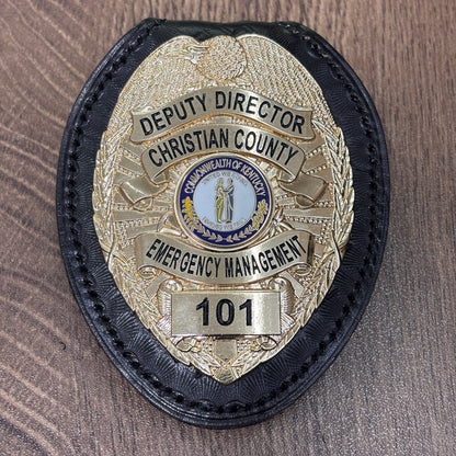 Portaplaca de policía negro-BH01