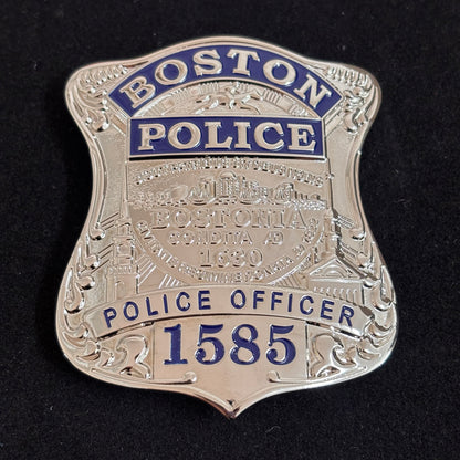 Boston Police Officer Filmrequisiten Abzeichen Abzeichen mit Nummer 1585