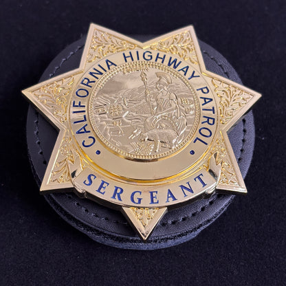 US CHP Sergeant Highway Patrol Abzeichen Replik Film Requisiten Anpassbare Nummer