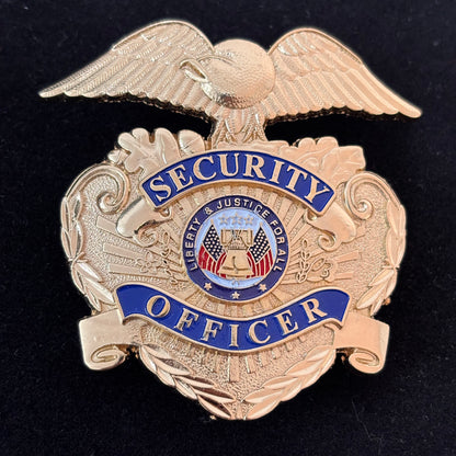 Liberty & Justice For All Security Officer Badge Replica Movie Props Customizable number