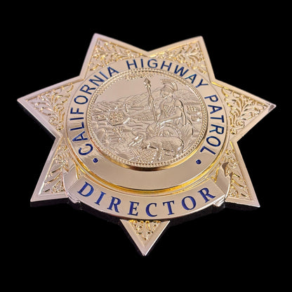 US CHP Director Badge Replica Movie Props Customizable Number