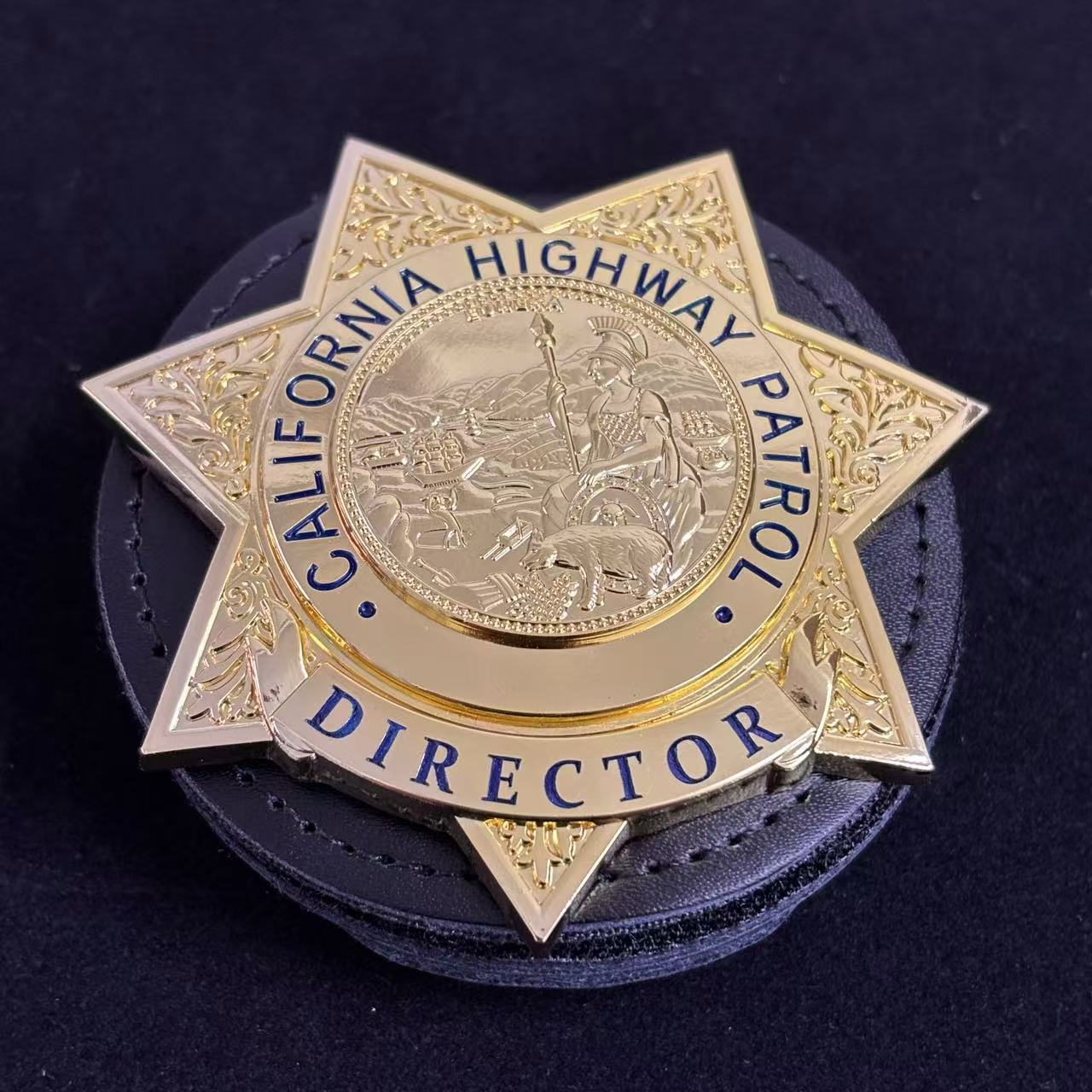 US CHP Director Badge Replica Movie Props Customizable Number