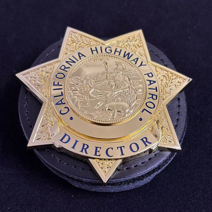 US CHP Director Badge Replica Movie Props Customizable Number